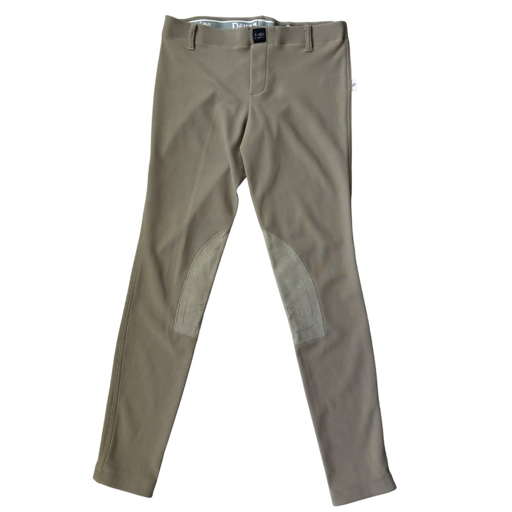 Devon Aire X-Wear Equestrian Riding Breeches Tan Khaki Stretchy Pants 28 x 27.5